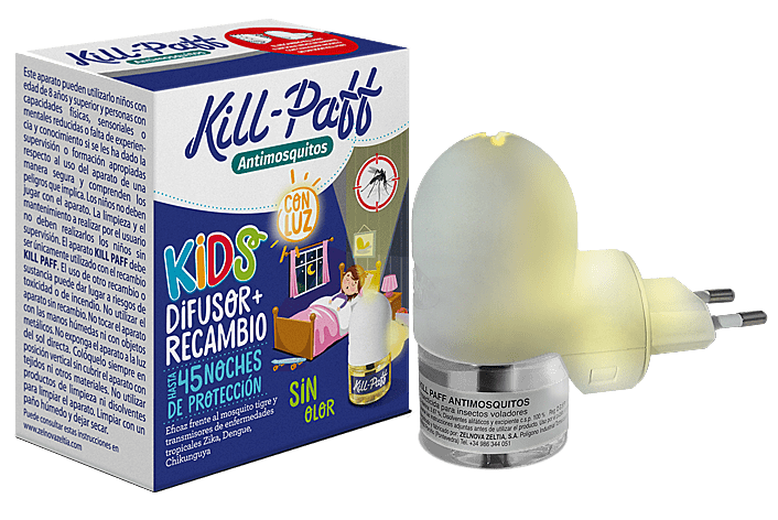 producto kill paff kids con luz andimiedos